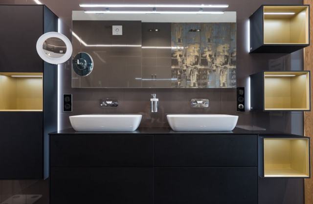Meuble Brooklyn 120 cm à poser : salle de bain double vasque hôtel Meuble Brooklyn 120 cm à poser : salle de bain double vasque hôtel