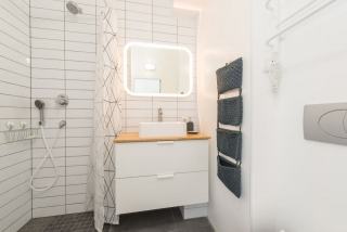 Meuble salle de bain 40 cm Alea : vasque compacte pour hôteliers